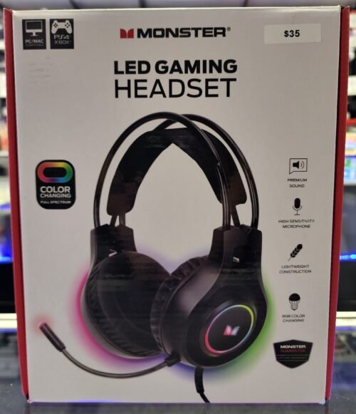 NEW MONSTER LED ON EAR GAMING HEADSET