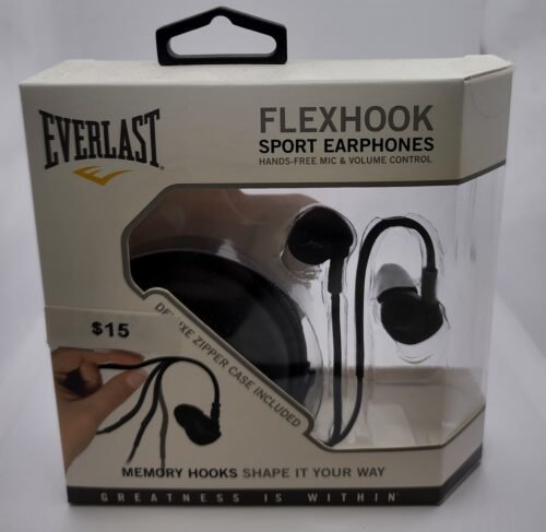 NEW EVERLAST FLEXHOOK SPORT EARPHONES