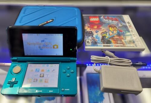 NINTENDO 3DS WITH CHARGER AND CASE AND LEGO GAME
