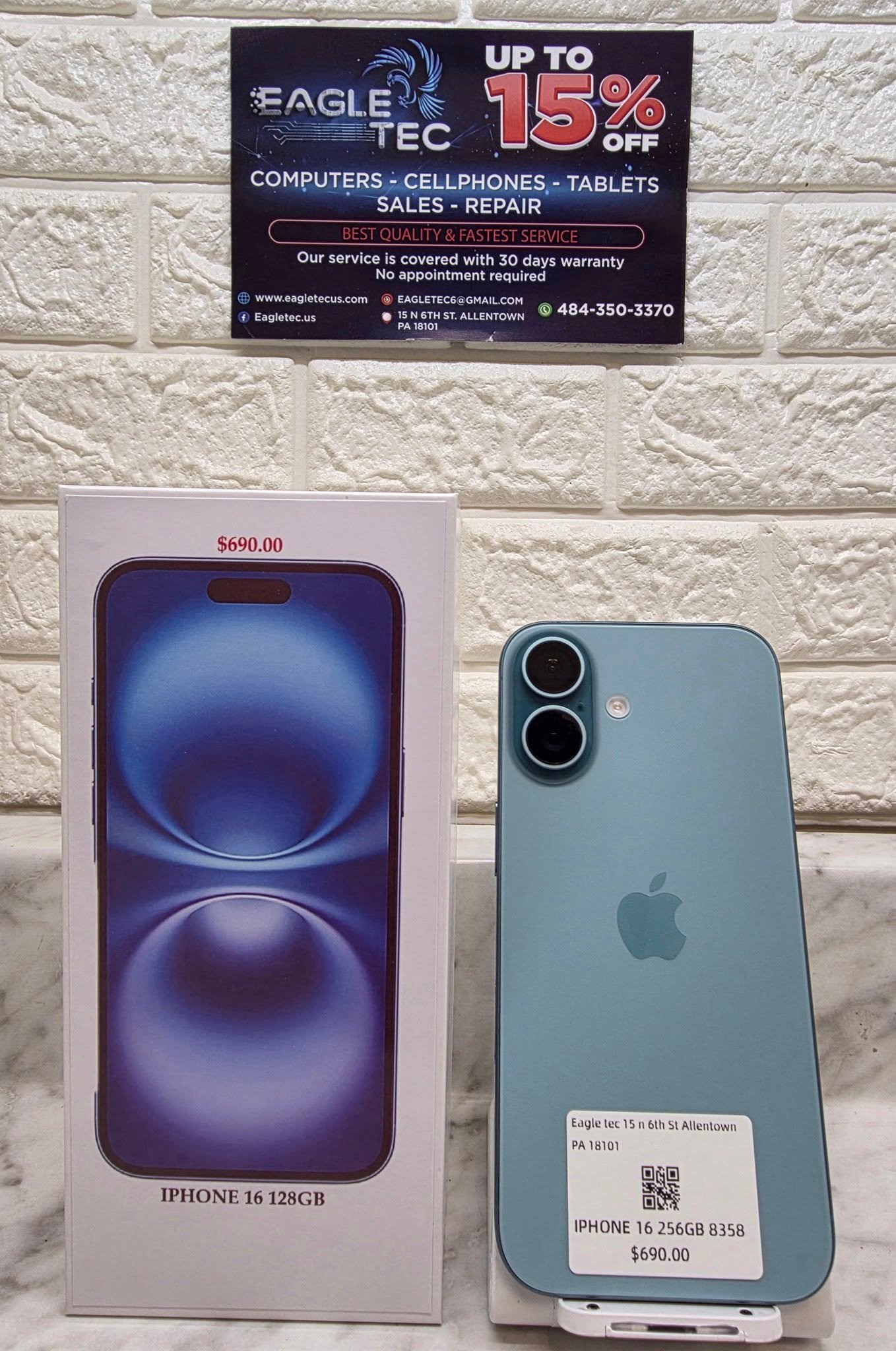 APPLE IPHONE 16 256GB FACTORY UNLOCKED