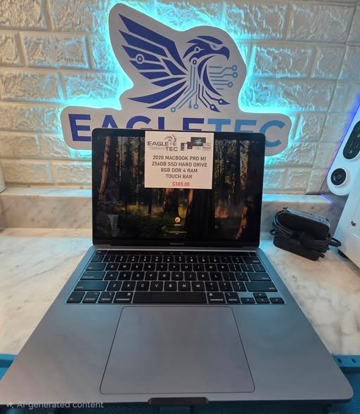 2020 MACBOOK PRO 8GB RAM 256GB DDR HARD DRIVE