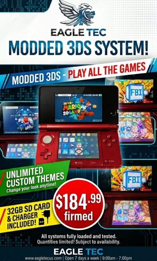 🤩MODDED 3DS WITH ALL THE GAMES AND UNLIMITED CUSTOM THEMES 🤩